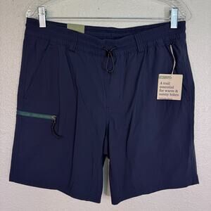 REI Trail Made Shorts Mens Medium Hiking Hike Outdoors Zip Pocket UPF 50 Blue